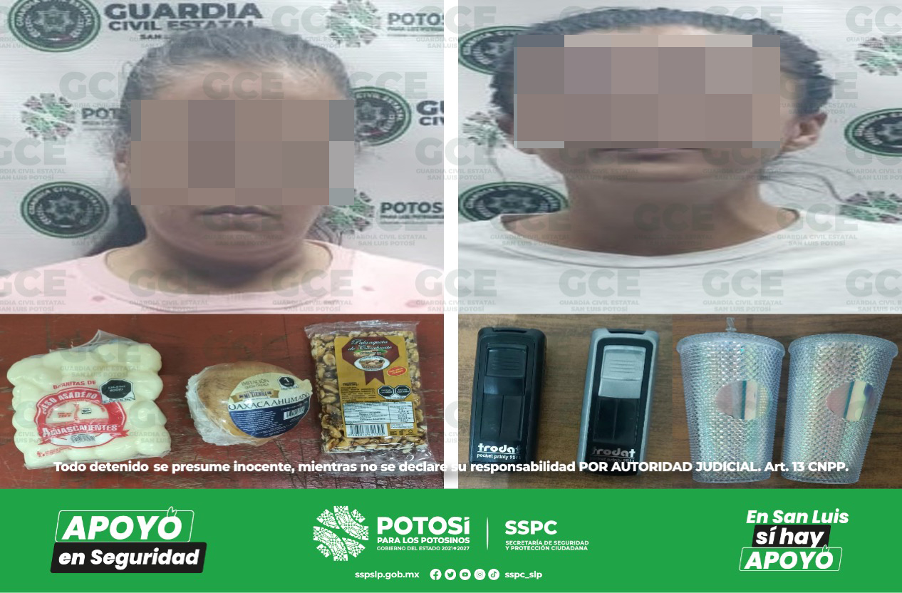 POR EL PROBABLE DELITO DE ROBO, DOS MUJERES SON DETENIDAS POR GUARDIA ...