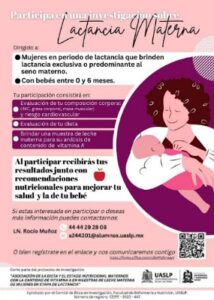 UASLP invita a participar en el proyecto de investigación sobre lactancia materna