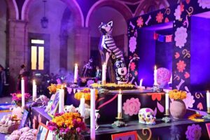 EJECUTIVO ESTATAL INSTALA MONUMENTAL ALTAR DE MUERTOS EN HONOR A LAS MASCOTAS