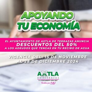 Axtla de Terrazas lanza campaña de descuentos en adeudos de agua potable