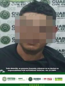 GUARDIA CIVIL ESTATAL DETIENE A PRESUNTO POR DAÑOS A UN VEHÍCULO