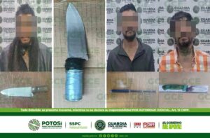 CUATRO HOMBRES FUERON DETENIDOS POR LA GUARDIA CIVIL ESTATAL POR LLEVAR ARMAS PROHIBIDAS