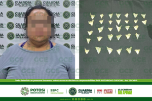 GUARDIA CIVIL ESTATAL CAPTURA A NARCOMENUDISTA CON 32 DOSIS DE METANFETAMINA