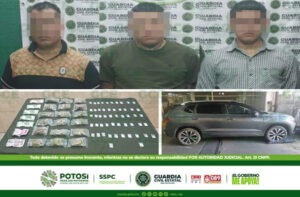 GUARDIA CIVIL ESTATAL ASEGURA A IMPORTANTE CÉLULA CRIMINAL EN PEÑASCO, EN LA CAPITAL POTOSINA