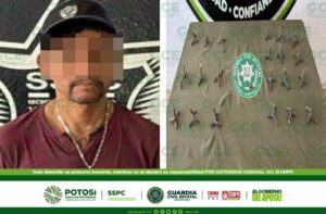 OPERATIVO ALTIPLANO SEGURO DE GUARDIA CIVIL ESTATAL PERMITE CAPTURA DE PRESUNTO CON 21 ARTEFACTOS “PONCHA LLANTAS”