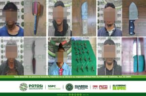POR LLEVAR ARMAS PROHIBIDAS, SEIS PERSONAS SON DETENIDAS POR LA GUARDIA CIVIL ESTATAL