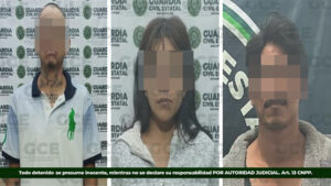 Guardia civil estatal detiene a personas por probable violencia familiar 
