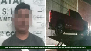 Por atentar contra la seguridad de tránsito,  presunto es detenido por guardia civil estatal 