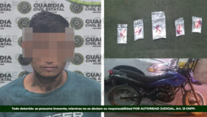 Hombre que circulaba en unidad robada,  es detenido por guardia civil estatal 
