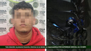 GUARDIA CIVIL ESTATAL DETIENE A CONDUCTOR QUE PRESUNTAMENTE MANEJABA PELIGROSAMENTE