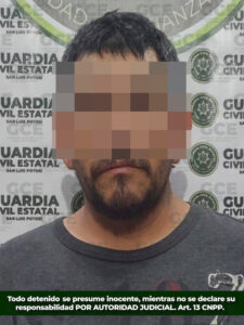 GUARDIA CIVIL ESTATAL ASEGURA A PRESUNTO POR ALLANAR UNA MORADA EN LA CAPITAL POTOSINA