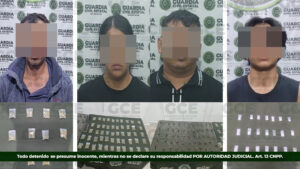 Guardia civil estatal detiene a cuatro personas por probables delitos contra la salud 