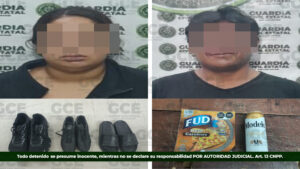 Por el probable delito de robo, hombre y mujer son detenidos por guardia civil estatal 