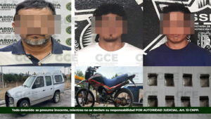 Guardia civil estatal detiene a tres personas por tripular vehículos con reporte de robo