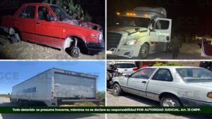 DIVISIÓN CAMINOS Y GUARDIA CIVIL ESTATAL ASEGURAN CUATRO UNIDADES CON REPORTE DE ROBO