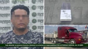 DIVISIÓN CAMINOS DE GUARDIA CIVIL ESTATAL DETIENE A PRESUNTO CON TRACTOCAMIÓN HURTADO