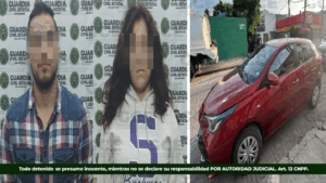 EN RÁPIDA ACCIÓN GUARDIA CIVIL ESTATAL DETIENE A PAREJA CON VEHÍCULO ROBADO 