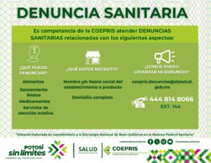 LA POBLACIÓN PUEDE PARTICIPAR EN EL CONTROL SANITARIO MEDIANTE LA DENUNCIA SANITARIA.