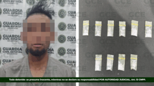 GUARDIA CIVIL ESTATAL DETIENE A HOMBRE POR PRESUNTOS DELITOS CONTRA LA SALUD
