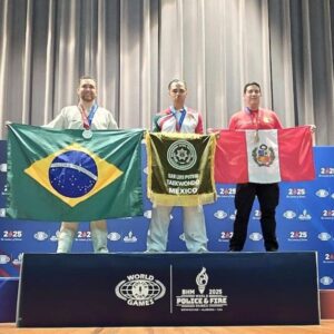 EL GUARDIA CIVIL ESTATAL OMAR PINEDA GANA ORO EN TAEKWONDO EN MUNDIAL DE POLICÍAS Y BOMBEROS 2025