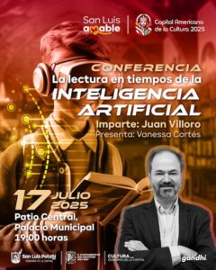 Juan Villoro presenta “Lectura en tiempos de IA”, en el marco de Capital Americana de la Cultura