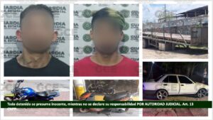 Guardia civil estatal recupera unidades motoras con  reporte de robo 
