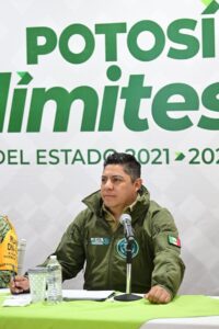 RICARDO GALLARDO REPORTA A LA PRESIDENTA DE MÉXICO OPERATIVOS DE APOYO POR AFECTACIONES EN LA HUASTECA
