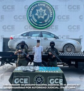 GUARDIA CIVIL ESTATAL DETIENE A HOMBRE QUE PORTABA 130 DOSIS DE DROGA