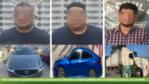 Guardia Civil Estatal recupera seis unidades con reporte de robo; hay tres detenidos
