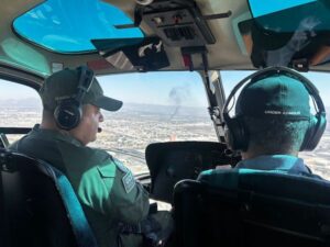 Operativos aéreos y terrestres refuerzan seguridad en Tamasopo