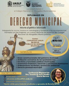 FEPZH UASLP lanza Diplomado en Derecho Municipal