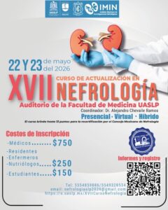 Facultad de Medicina de la UASLP impulsa actualización médica ante creciente incidencia de enfermedad renal crónica