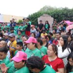 Familias potosinas disfrutan mañana futbolera junto a Ruth González