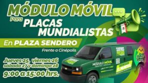 GOBIERNO ESTATAL ACERCA MÓDULO DE PLACAS MUNDIALISTAS A PLAZA SENDERO