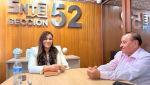 Entrevista con la secretaria general de la Sección 52 del SNTE, maestra Elizabeth Bibiana Guerrero Milá