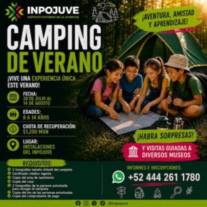 INPOJUVE ABRE CAMPING DE VERANO PARA NIÑAS Y NIÑOS