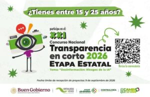 LLAMAN A JÓVENES POTOSINOS A PARTICIPAR EN CONCURSO NACIONAL DE TRANSPARENCIA