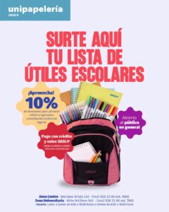 UASLP mantendrá abiertas Unitienda, Unipapelería y Librería durante el periodo vacacional