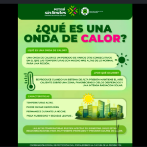 Protección Civil Estatal emite alerta por altas temperaturas en la Huasteca potosina