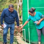Entregan 20 cisternas para almacenamiento de agua a familias de La Reforma