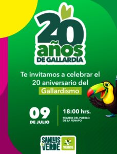 PVEM convoca a celebrar 20 años del Gallardismo en la Fenapo