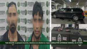 GUARDIA CIVIL ESTATAL DETIENE A DOS PERSONAS POR SU PROBABLE PARTICIPACIÓN EN HECHOS DELICTIVOS