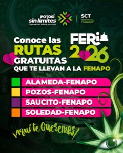 FENAPO TENDRÁ CUATRO RUTAS GRATUITAS Y SERVICIO REDMETRO