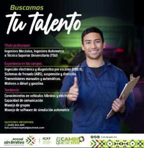 ICAT convoca a profesionales con experiencia en el sector automotriz