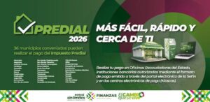 36 MUNICIPIOS AMPLÍAN OPCIONES PARA EL PAGO DEL PREDIAL CON APOYO ESTATAL