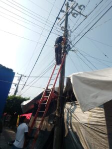 Refuerzan iluminación y seguridad en el centro por fiestas patrias