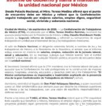 La CTM reconoce avances del Segundo Informe de Gobierno y llama a mantener la unidad nacional por México