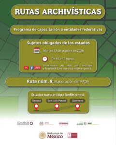 San Luis Potosí será sede de capacitación nacional en materia archivística