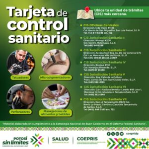 OBTÉN TU TARJETA DE CONTROL SANITARIO A TRAVÉS DEL ESPACIO DIGITAL DE COEPRIS